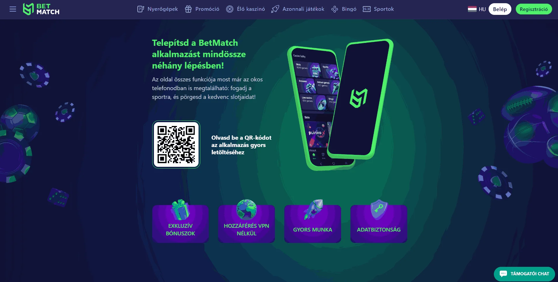 Befizetés és kifizetés a Betmatch mobilalkalmazásban